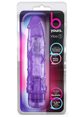 B Yours Vibe 1 Vibrating Dildo 9in - Pink