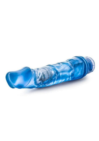 B Yours Vibe 6 Vibrating Dildo 9in - Blue