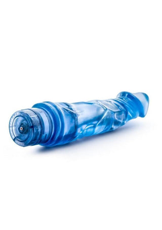 B Yours Vibe 6 Vibrating Dildo 9in - Blue