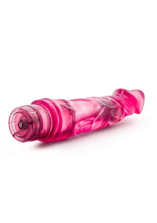 B Yours Vibe 6 Vibrating Dildo 9in - Blue