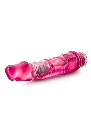 B Yours Vibe 6 Vibrating Dildo 9in - Blue