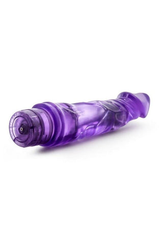 B Yours Vibe 6 Vibrating Dildo 9in - Blue