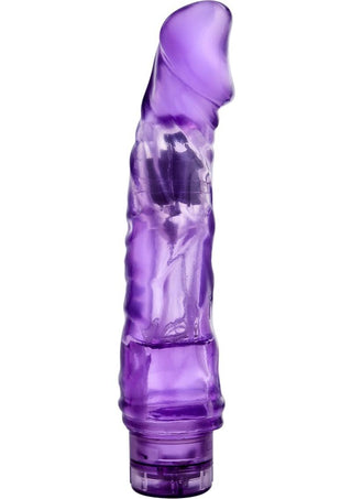 B Yours Vibe 6 Vibrating Dildo 9in - Blue
