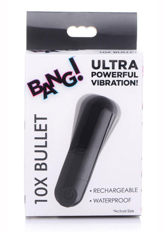 BANG! - 10X Rechargeable Vibrating Metallic Bullet - Pink