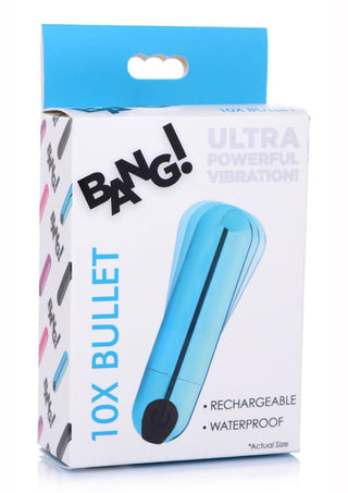Bang! 10X Vibrating Metallic Rechargeable Bullet Vibrator - Purple