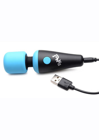 Bang! 10X Vibrating Mini Rechargeable Silicone Wand Massager- Purple
