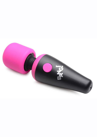 Bang! 10X Vibrating Mini Rechargeable Silicone Wand Massager - Blue