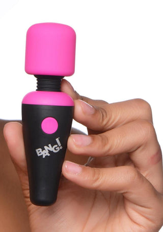 Bang! 10X Vibrating Mini Rechargeable Silicone Wand Massager- Purple