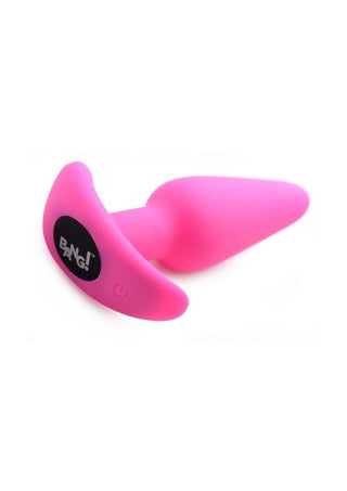 Bang! 21x Vibrating Silicone Rechargeable Butt Plug with Remote Control - Blue