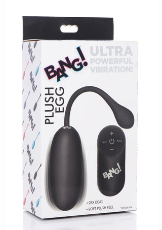 Bang! 28x Plush Silicone Rechargeable Egg with Remote Control - Pink