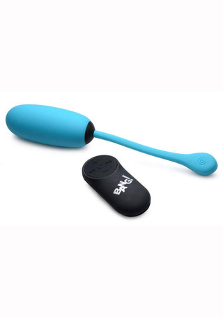 Bang! 28x Plush Silicone Rechargeable Egg with Remote Control - Black