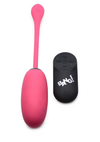 Bang! 28x Plush Silicone Rechargeable Egg with Remote Control - Black