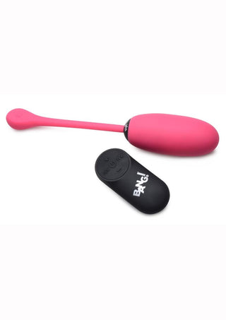Bang! 28x Plush Silicone Rechargeable Egg with Remote Control - Black