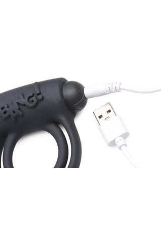 Bang! - 28X Remote Control Vibrating Cock Ring & Bullet - Black