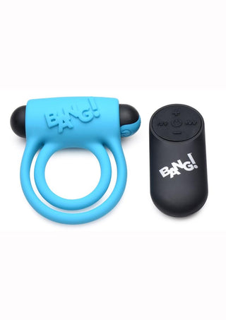 Bang! - 28X Remote Control Vibrating Cock Ring & Bullet - Black