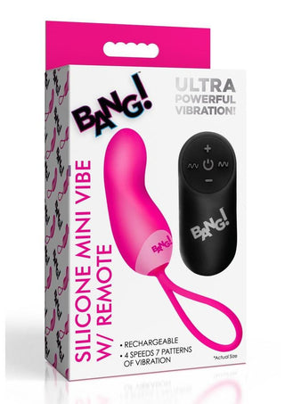 BANG! - Silicone Mini Vibe w/ Remote - Pink