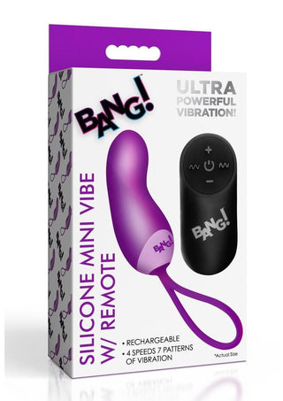 BANG! - Silicone Mini Vibe w/ Remote - Pink