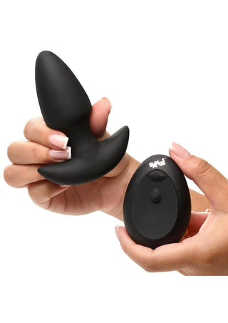 Bang! Thrusting & Vibrating Rechargeable Silicone Butt Plug - Purple