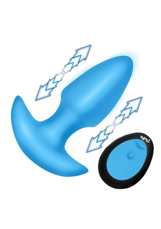 Bang! Thrusting & Vibrating Rechargeable Silicone Butt Plug - Purple