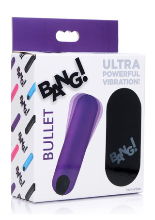 Bang! Vibrating Bullet with Remote Control - Blue