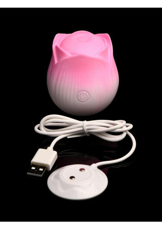 Bloomgasm - Pulsing Petals Throbbing Rose Stimulator - Pink