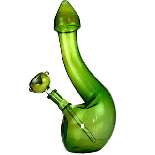 Bong - 9" Penis Water Pipe Electroplated Glass Bong with 14mm Male Bowl - Circus of Books