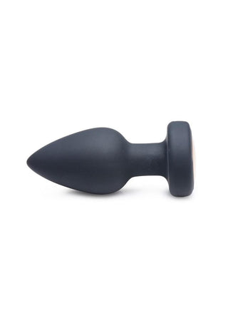 Booty Sparks Silicone Vibrating LED Plug - Small - Black