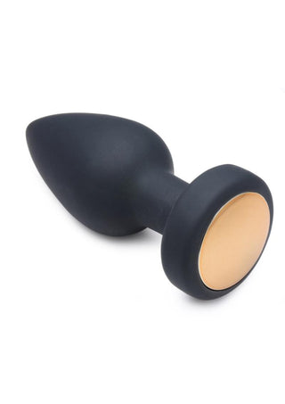 Booty Sparks Silicone Vibrating LED Plug - Small - Black