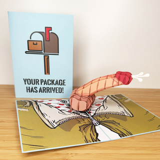 Dirty Pop Cards - Your Package Has Arrived Card - Vanilla