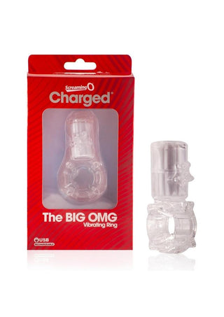 Screaming O Charged Big OMG Vibrating Ring USB Rechargeable Waterproof Clear