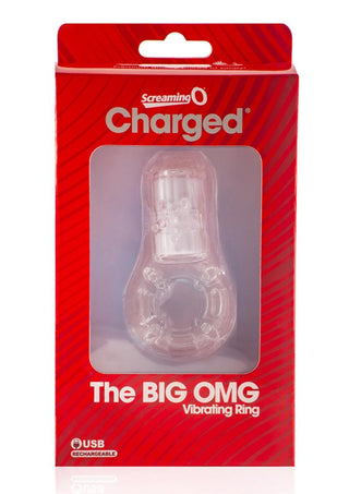 Screaming O Charged Big OMG Vibrating Ring USB Rechargeable Waterproof Clear