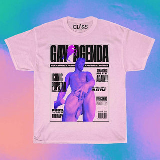 CLASS - GAY AGENDA T-SHIRT - PINK - Circus of Books