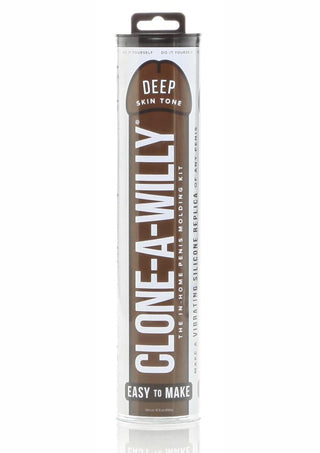Clone-A-Willy Silicone Dildo Molding Kit with Vibrator - Deep Skin Tone