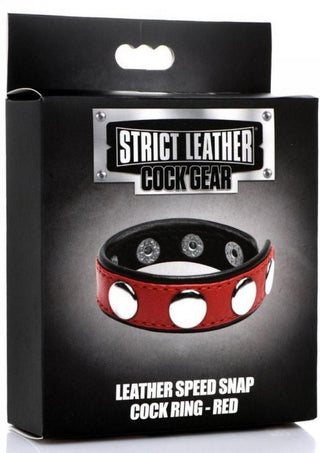 Strict Leather - Cock Gear Leather Speed Snap Cock Ring - Blue