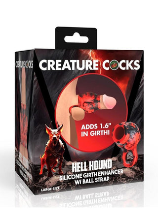 Creature Cocks - Hell Hound Silicone Penis Sleeve + Ball Stretcher - Large