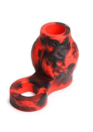 Creature Cocks - Hell Hound Silicone Penis Sleeve + Ball Stretcher - Large