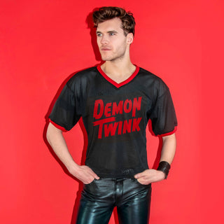 Peachy Kings / Kweer Cards - "DEMON TWINK" Mesh Football Jersey