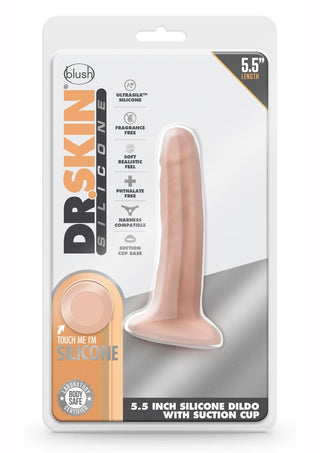 Dr. Skin Platinum Collection Dr. Lucas Silicone Dildo with Suction Cup 5.5in - Caramel