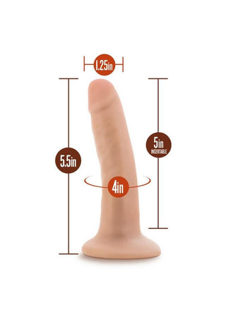 Dr. Skin Platinum Collection Dr. Lucas Silicone Dildo with Suction Cup 5.5in - Vanilla
