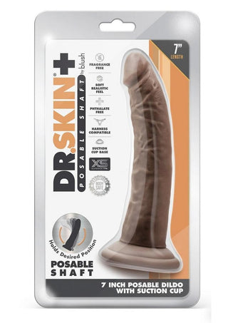 Dr. Skin Plus Gold Collection Posable Dildo 5in - Chocolate