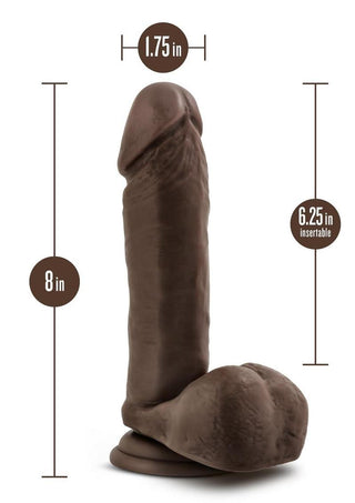Dr. Skin Plus Gold Collection Posable Dildo with Balls 8in - Vanilla