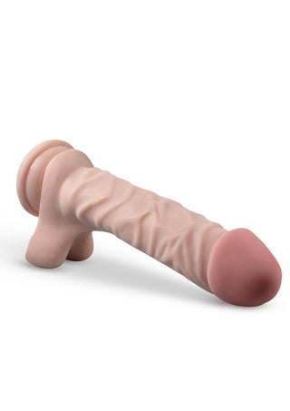 Dr. Skin Plus Gold Collection Posable Dildo with Balls 8in - Chocolate