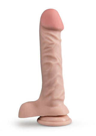 Dr. Skin Plus Gold Collection Posable Dildo with Balls 8in - Vanilla
