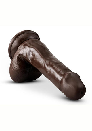 Dr. Skin Plus Gold Collection Posable Dildo with Balls and Suction Cup 6in - Caramel