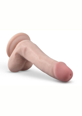 Dr. Skin Plus Gold Collection Posable Dildo with Balls and Suction Cup 6in - Caramel
