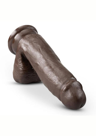 Dr. Skin Plus Gold Collection Posable Dildo with Balls and Suction Cup 7in - Caramel
