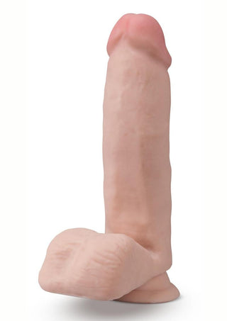 Dr. Skin Plus Gold Collection Posable Dildo with Balls and Suction Cup 7in - Caramel