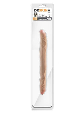 Dr. Skin Plus Posable Double Dong 16.5in - Vanilla