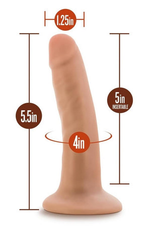 Dr. Skin Silver Collection Dildo with Suction Cup 7in - Caramel