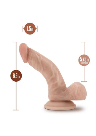 Dr. Skin Silver Collection Dr. Stephen Dildo with Balls and Suction Cup 6.5in - Vanilla